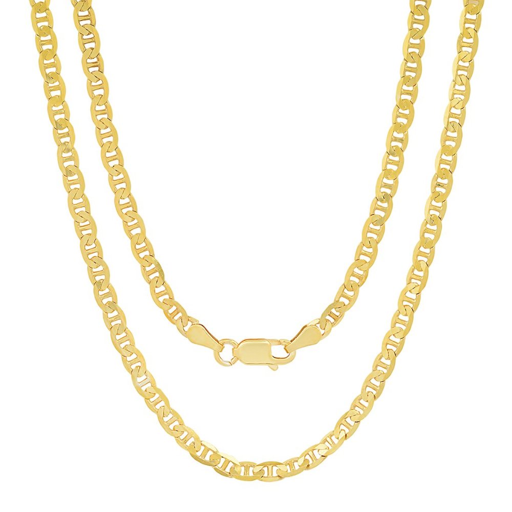 Gold/Silver 22" Italian Gucci Mariner Chain - 925 Italy - Ladies/Mens/Unisex